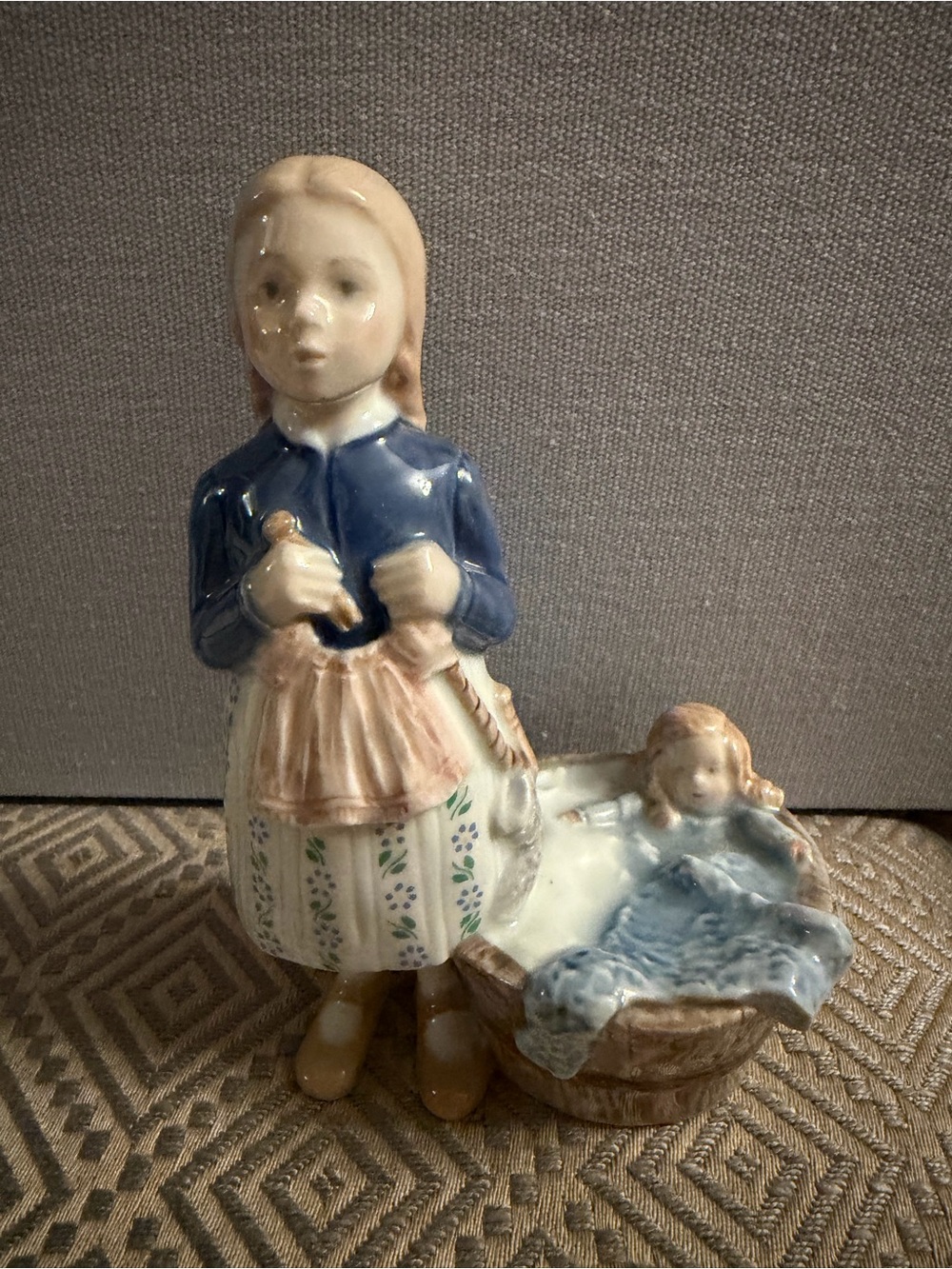 Bing & Grondahl Porcelain Girl Figurine with Doll - Children’s Day Limited